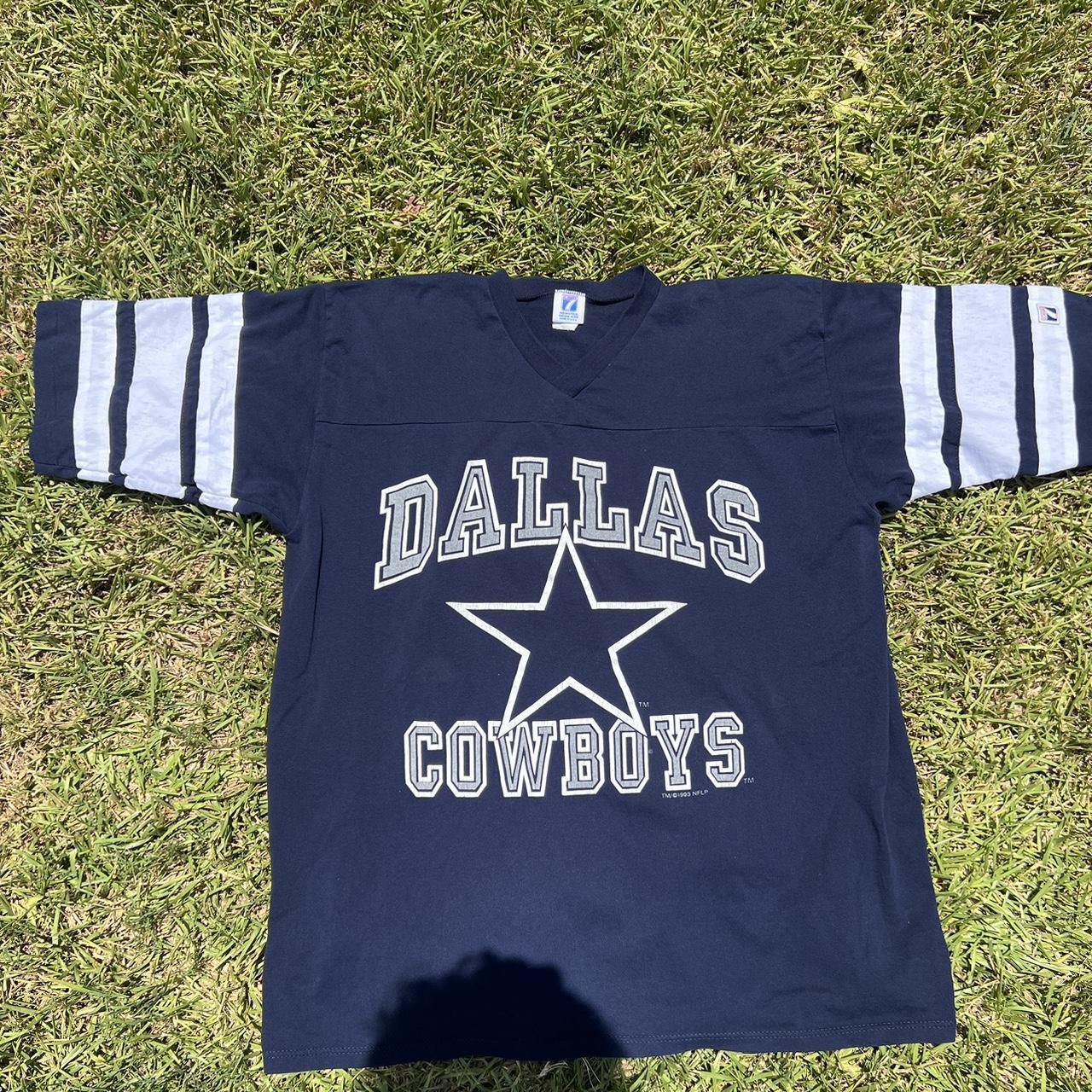 Nfl jersey tee t-shirt, dallas cowboys, navy, - Depop