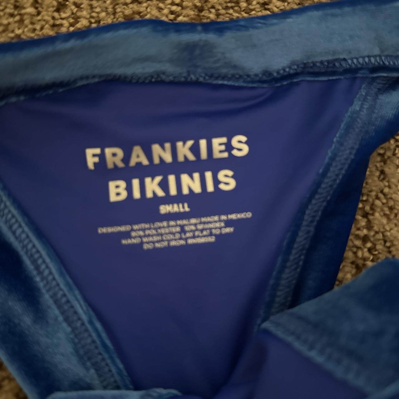 Frankies Bikinis Women's Blue Swimsuitonepiece Depop