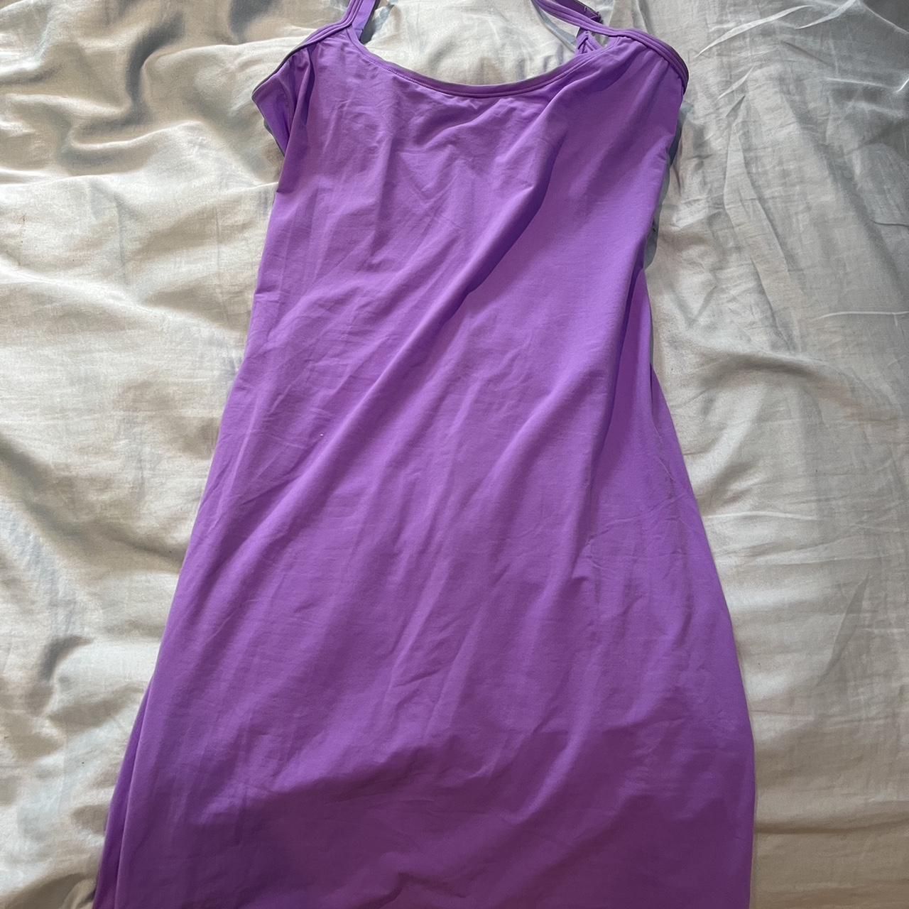 purple skims mini dress colour washed me out only... - Depop