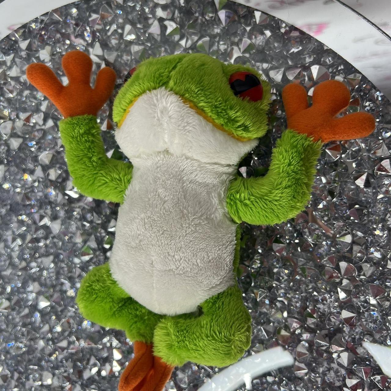 This adorable green frog stuffed animal from - Depop