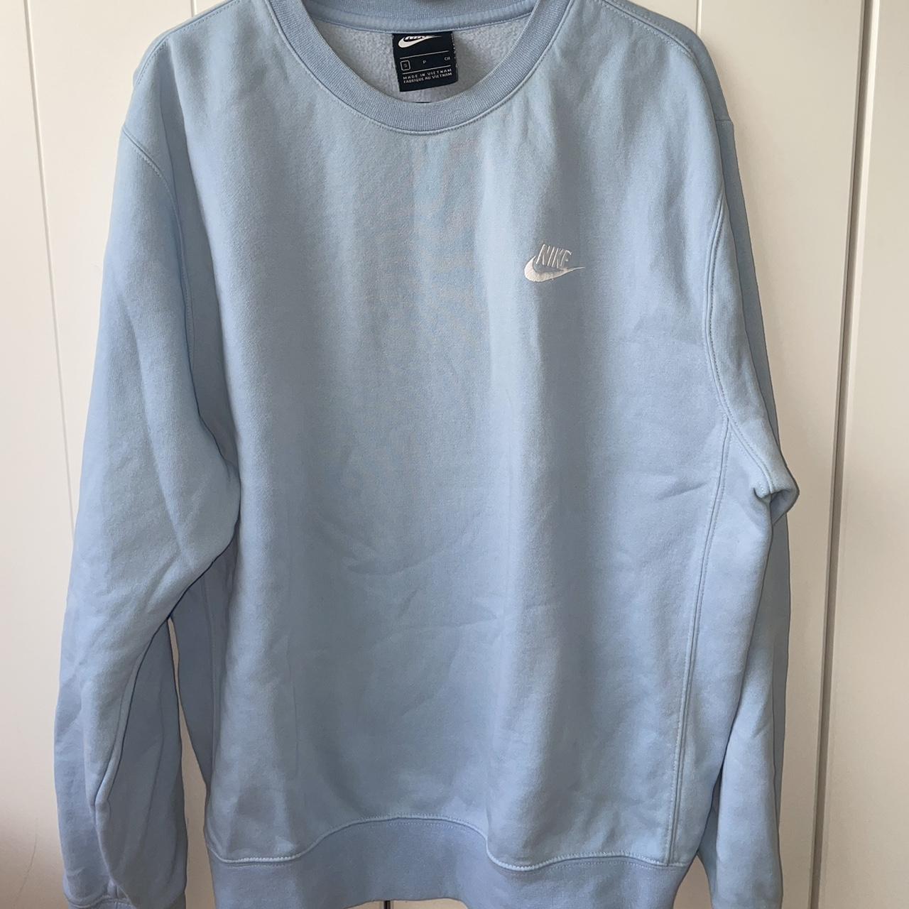 Nike pale blue sweatshirt sale