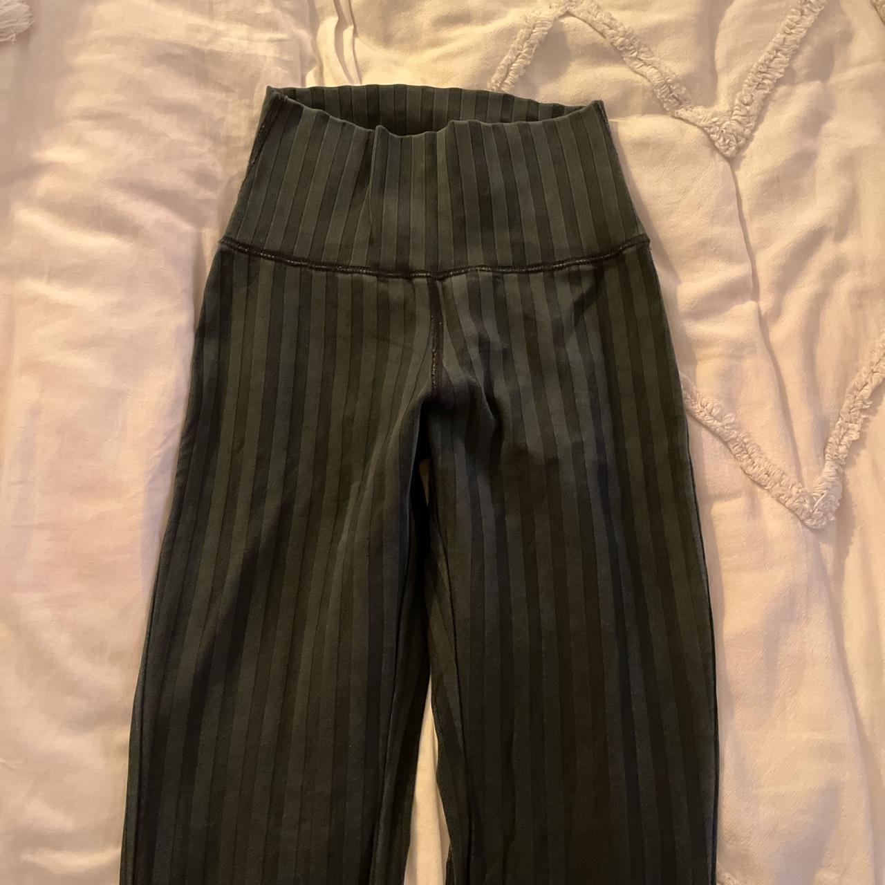 aerie offline grey striped flare leggings (sold out - Depop