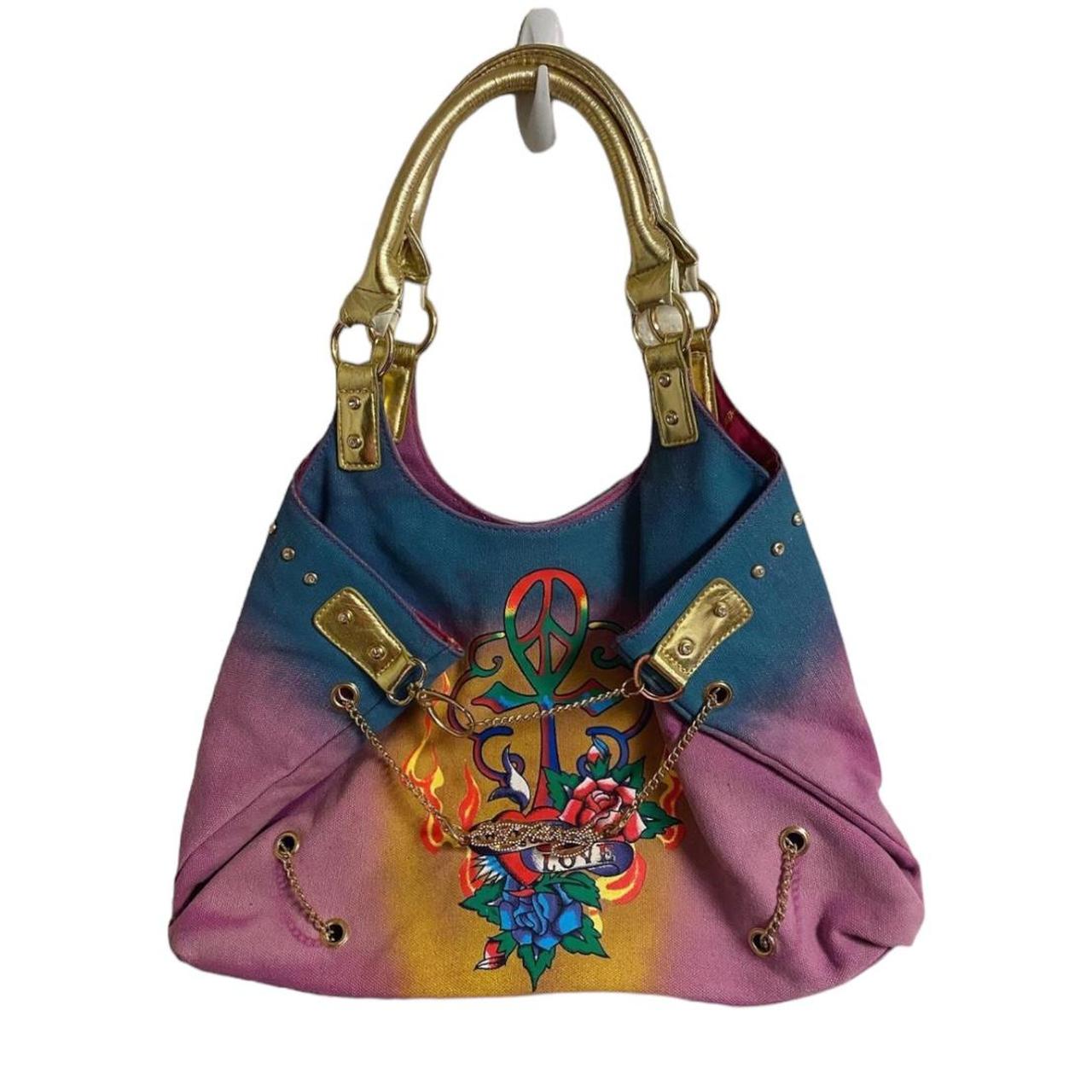 Ed Hardy Handbag, Jolly Roger Tote | Handbag, Ed hardy, Bags