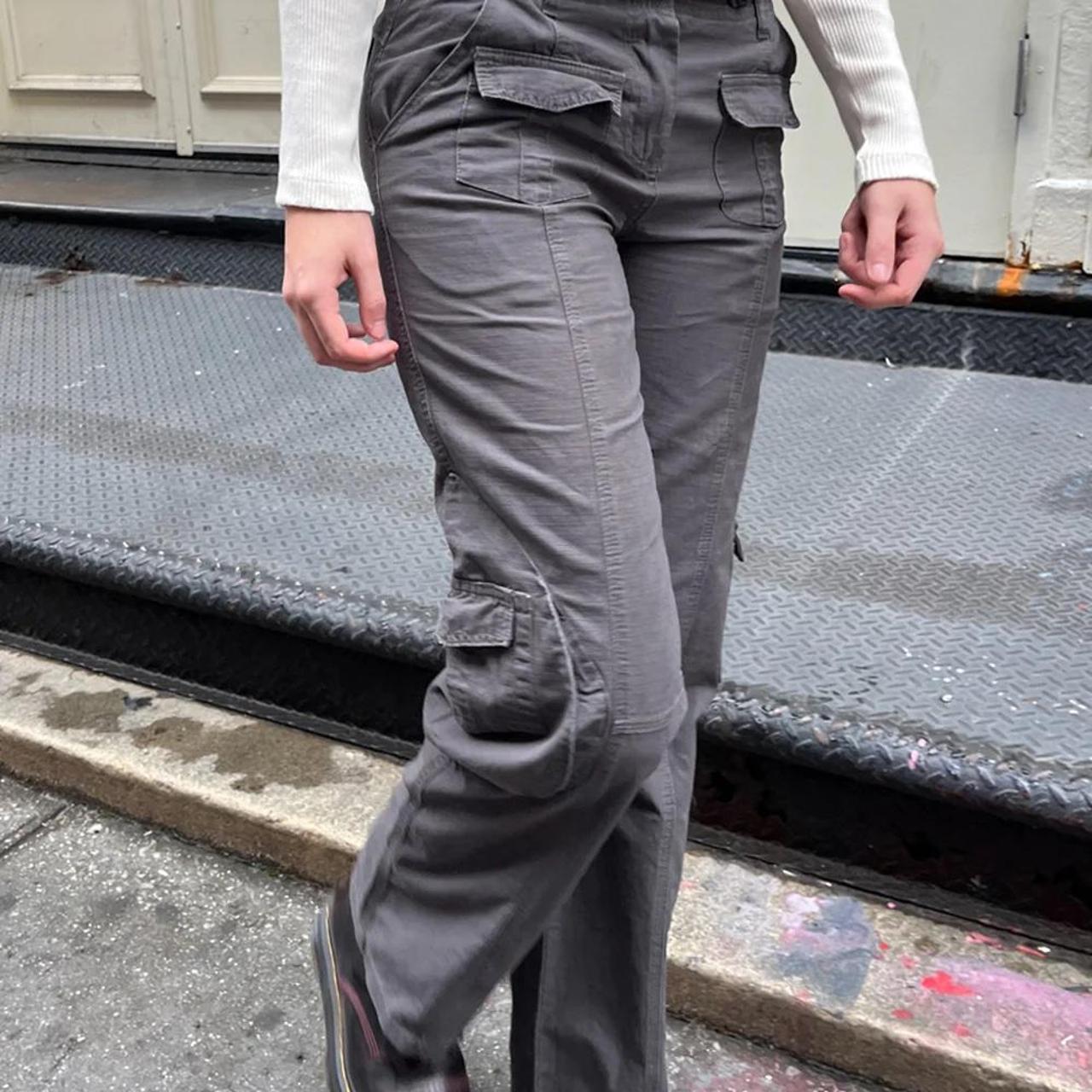 brandy melville cargo pants in dark grey