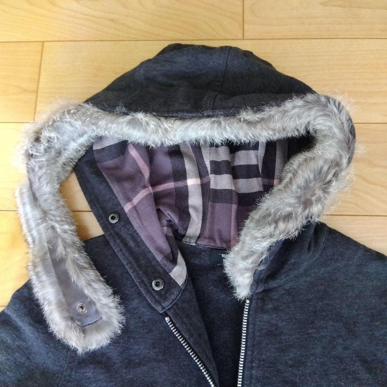 トップス BURBERRY y2k fur zip hoodi fairy grunge fairy-grunge-zip-up-