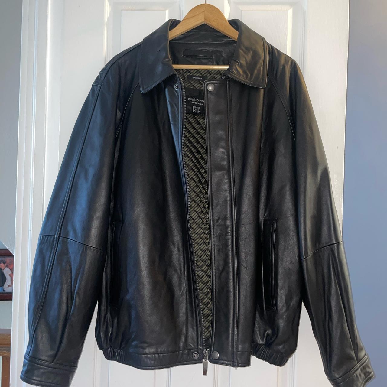 Liz claiborne mens hot sale leather jacket