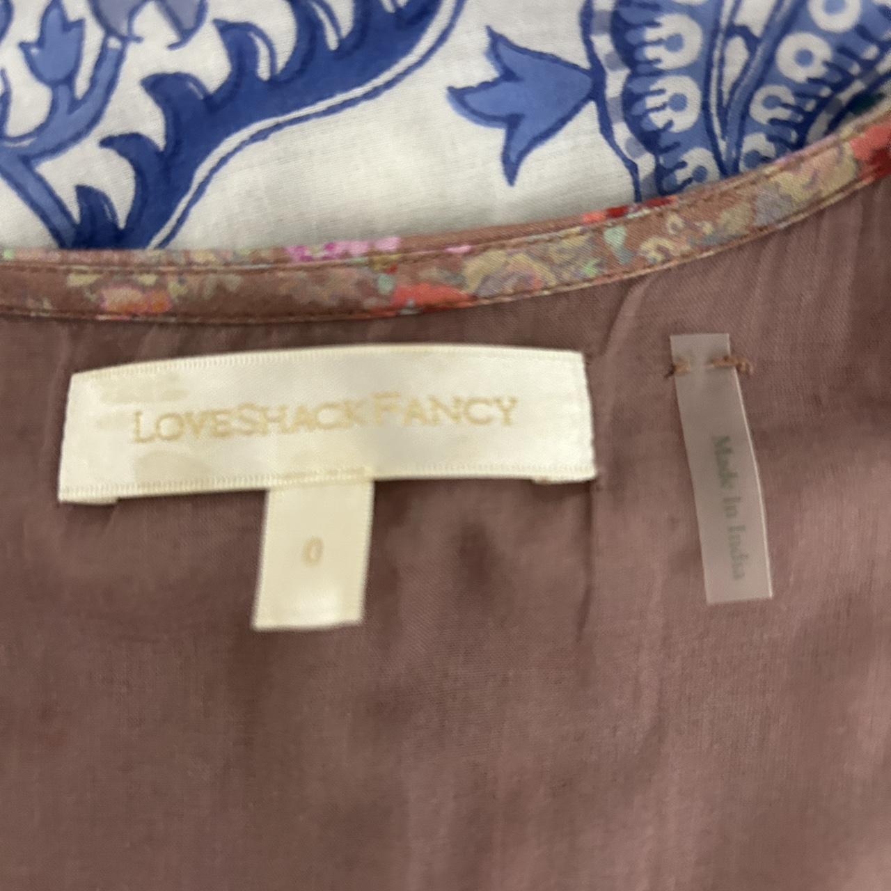 loveshackfancy pink arthur floral ruffle mini dress... - Depop