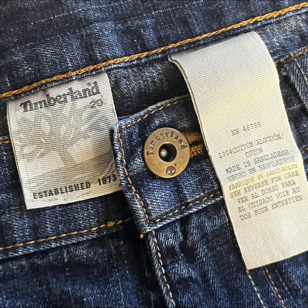 vintage Timberland capri denim pants baggy and... - Depop