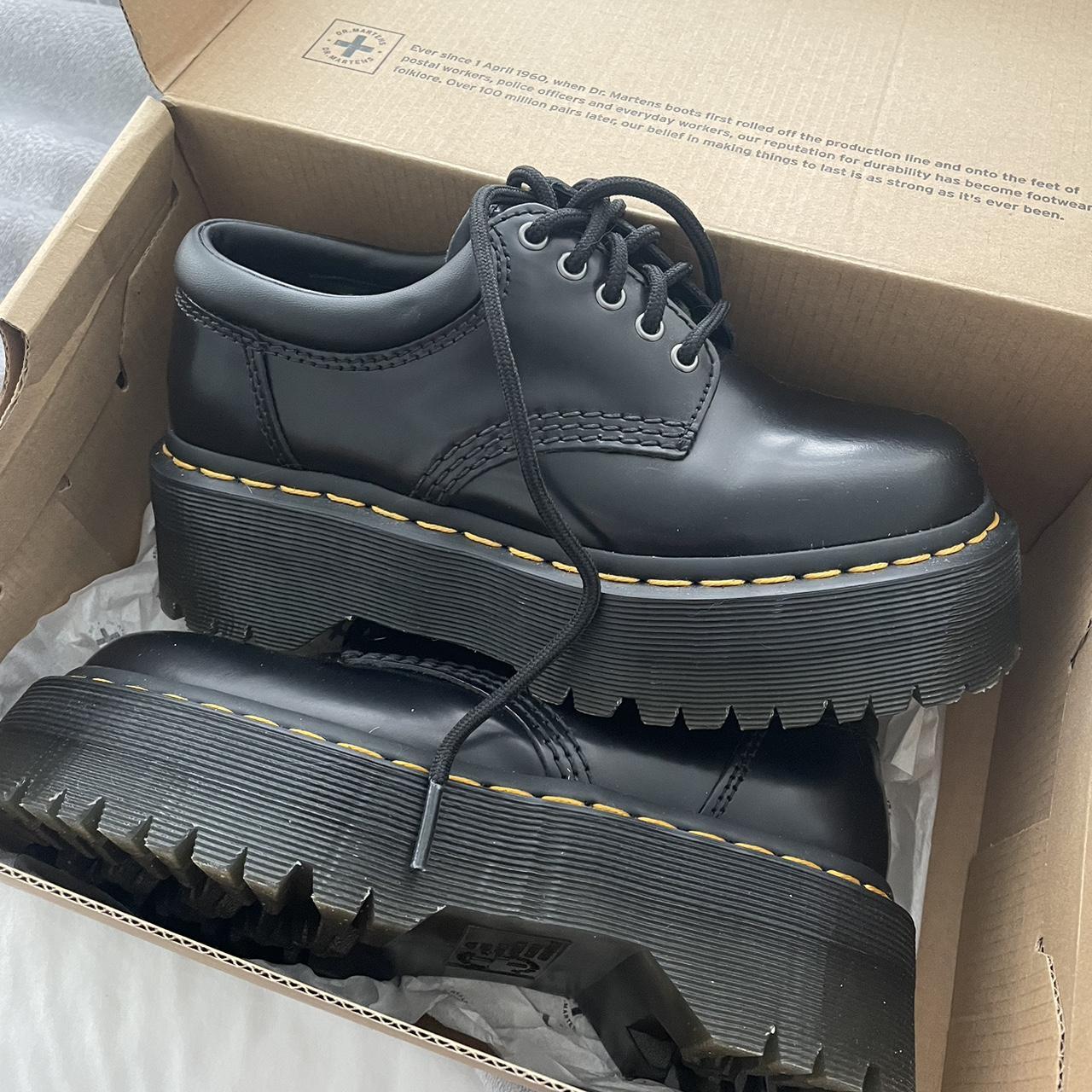 Dr Martens 8053 Quad Platform Black Leather 24690001 New in Box