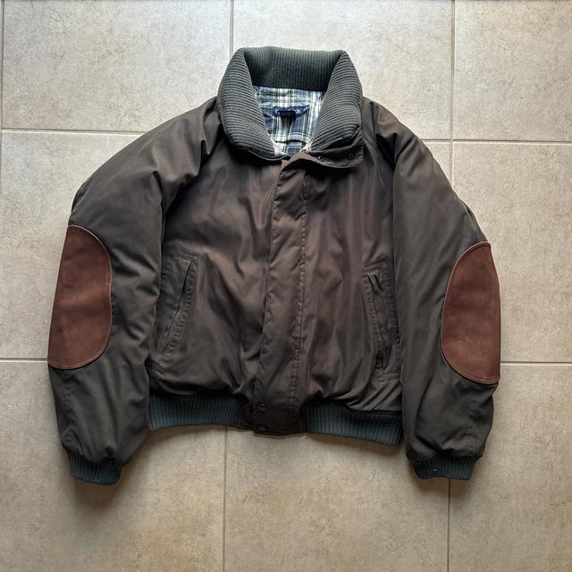 ジャケット・アウター 00s old stussy leather puffer jacket Stussy puffer-jacket-vintage - Depop