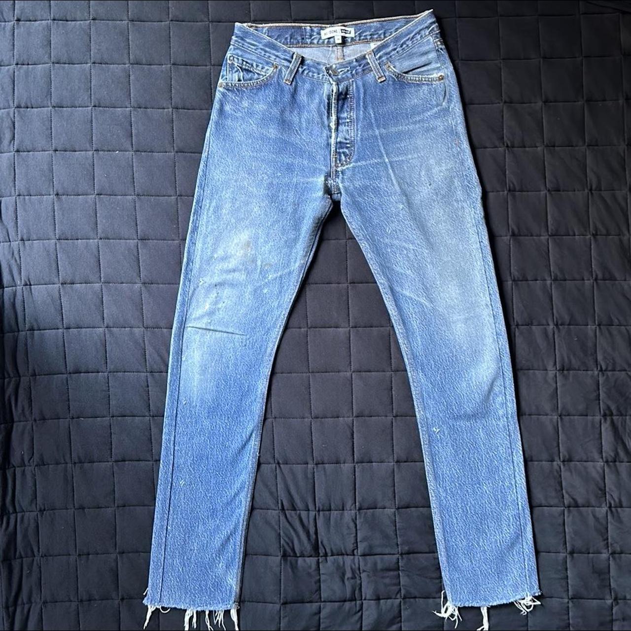 RE/DONE LEVI'S SKINNY STRAIGHT USA製 25 Re/Done Levi's Skinny Straight Denim Jeans Size 25 | Depop