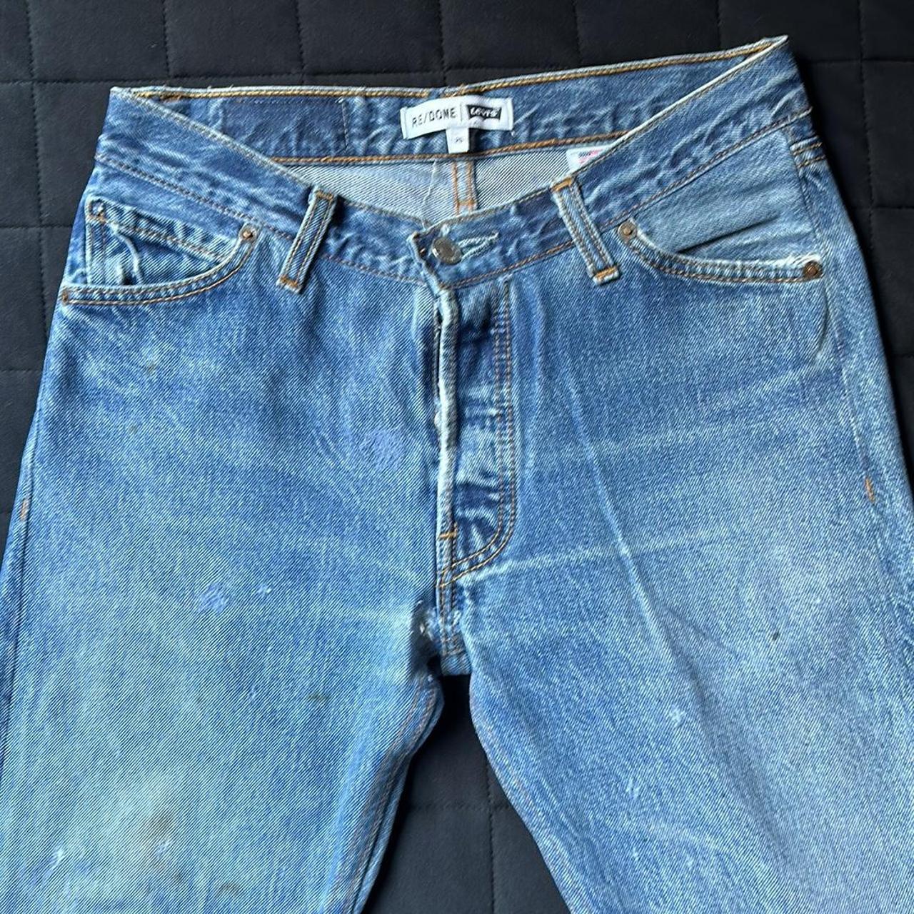 RE/DONE LEVI'S SKINNY STRAIGHT USA製 25 Re/Done Levi's Skinny Straight Denim Jeans Size 25 | Depop
