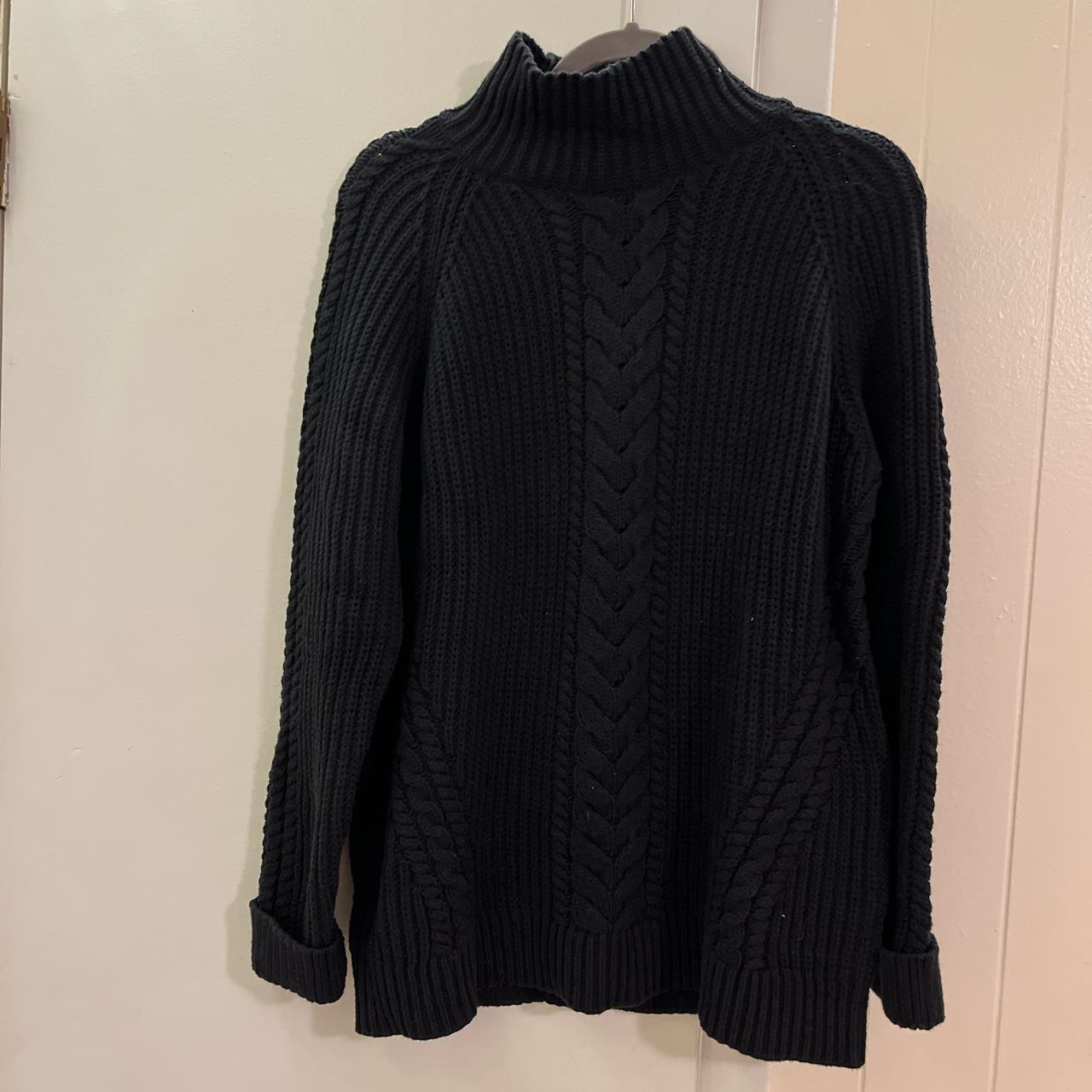 lululemon turtle neck long black pullover sweater!... - Depop