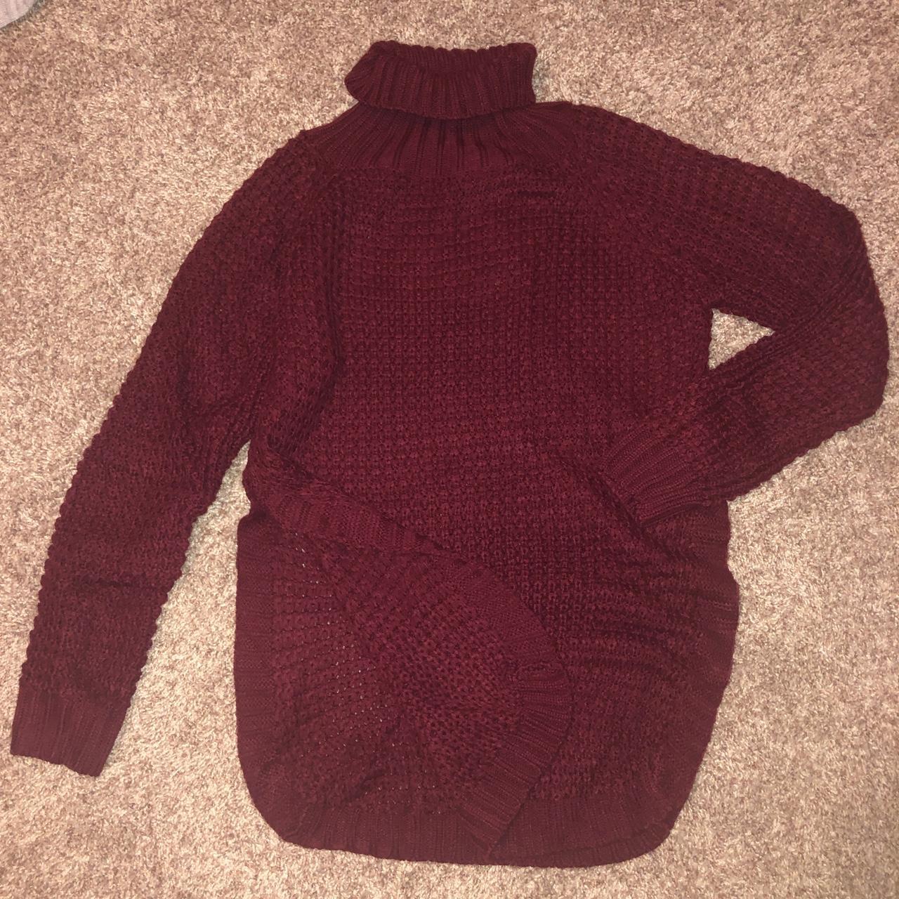 Cupshe More Than Words Turtleneck Longline Sweater Depop