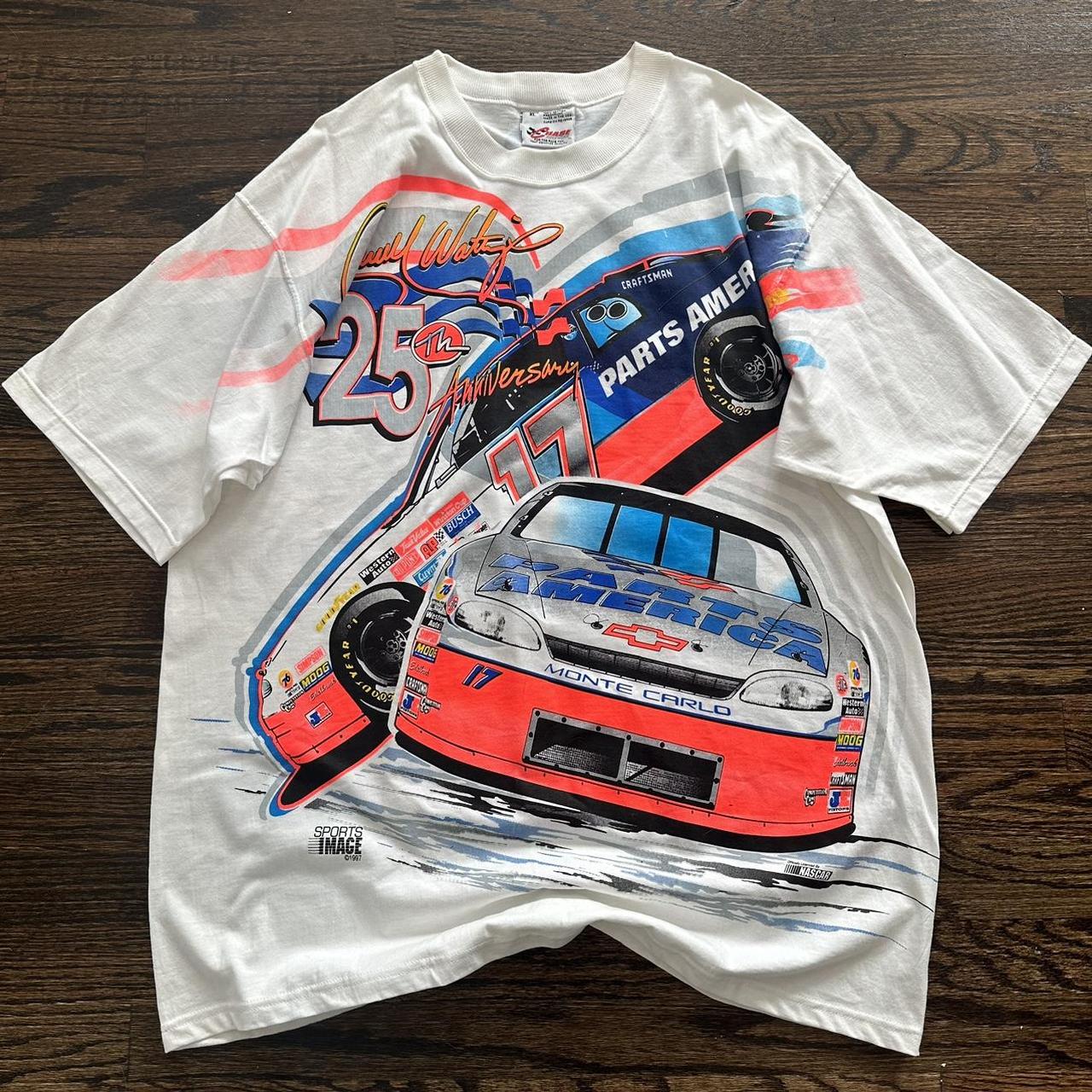 Vintage 90s chase racing t-shirt race car Nascar... - Depop