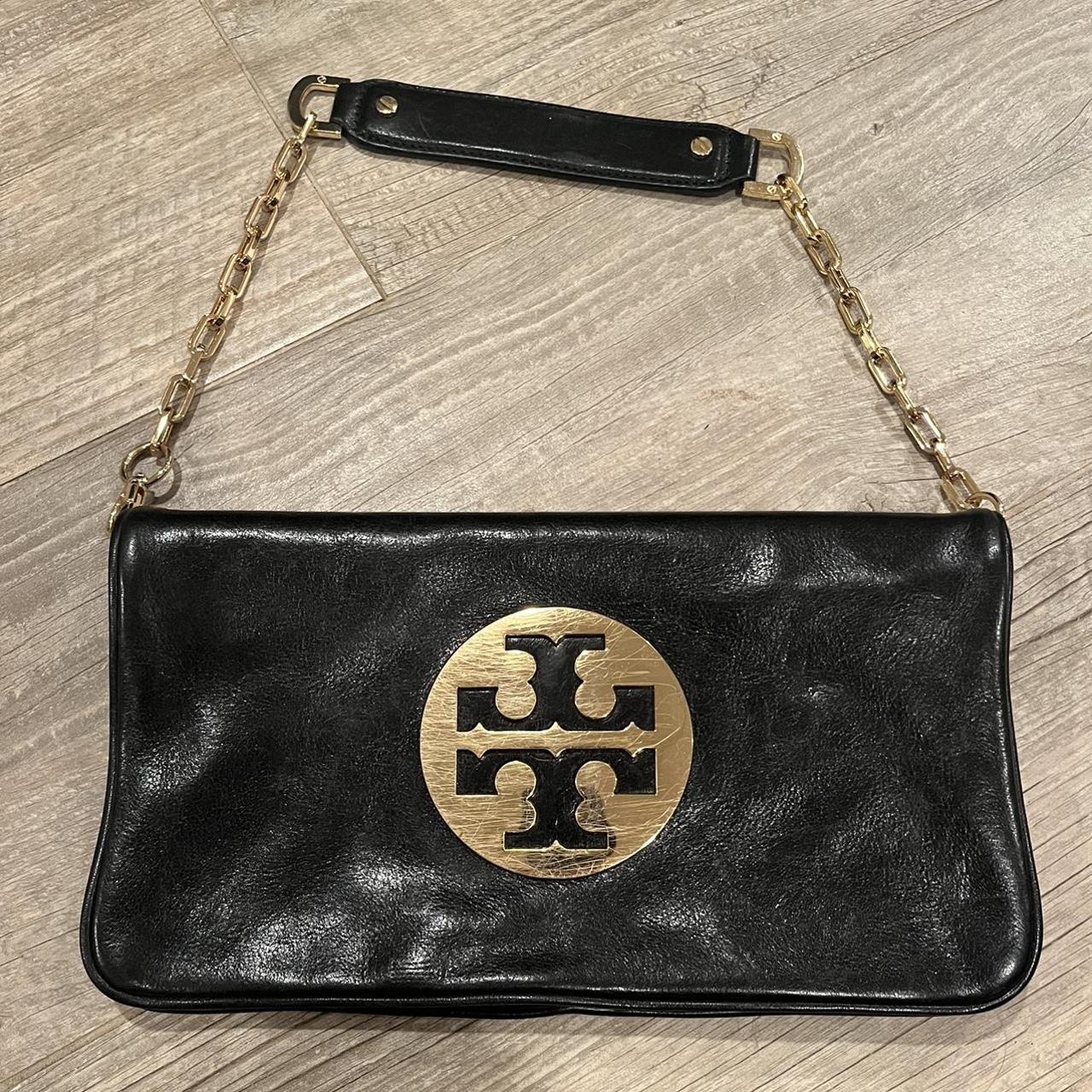 Vintage Tory Burch quilted bag; authentic, mauve - Depop