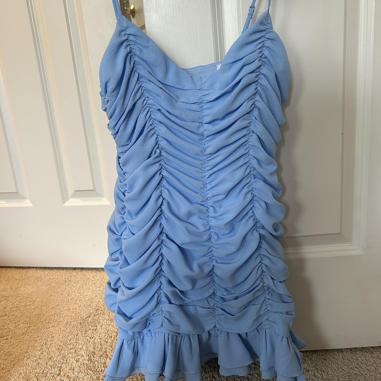 Lucy in the Sky Women's Blue Dress Depop