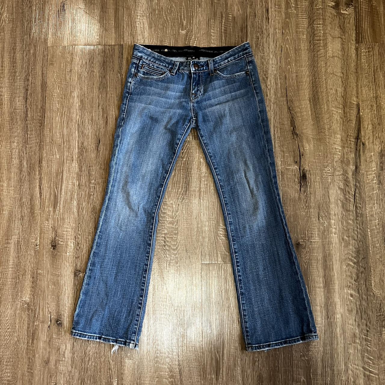 really cute express bootcut jeans with embroidered... - Depop