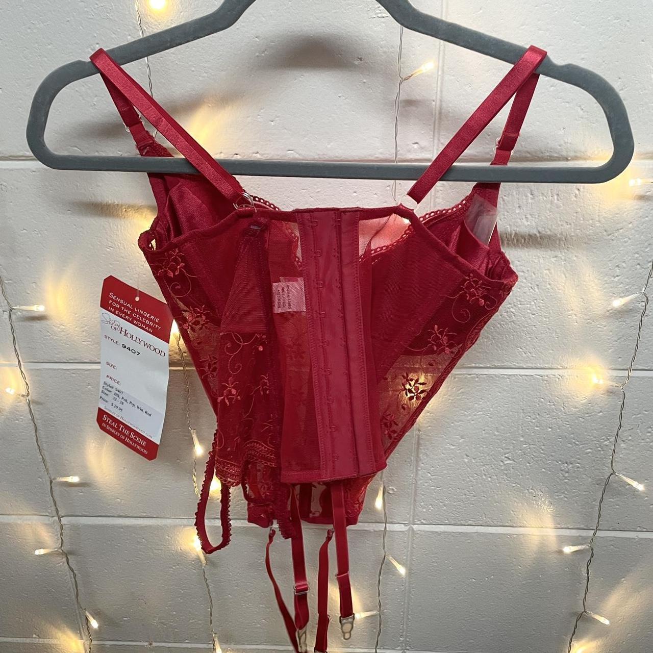 nwt Shirley of Hollywood Corset and thong set Brand... - Depop