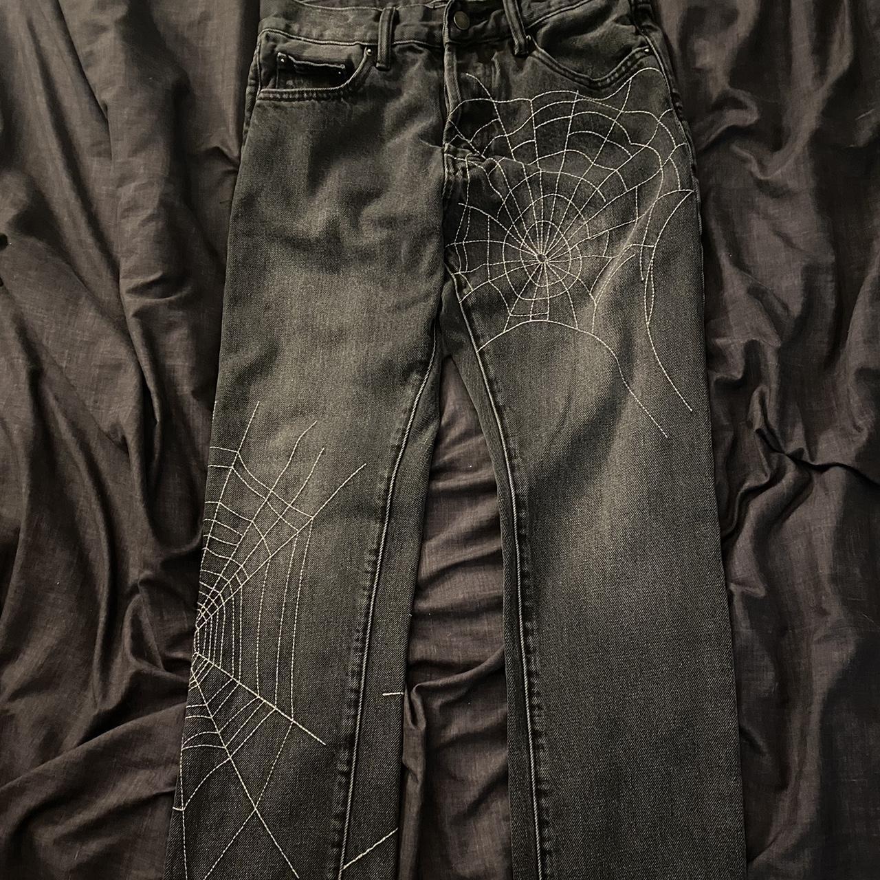 MNML Spider  Jeans Size 30 Good Condition Depop