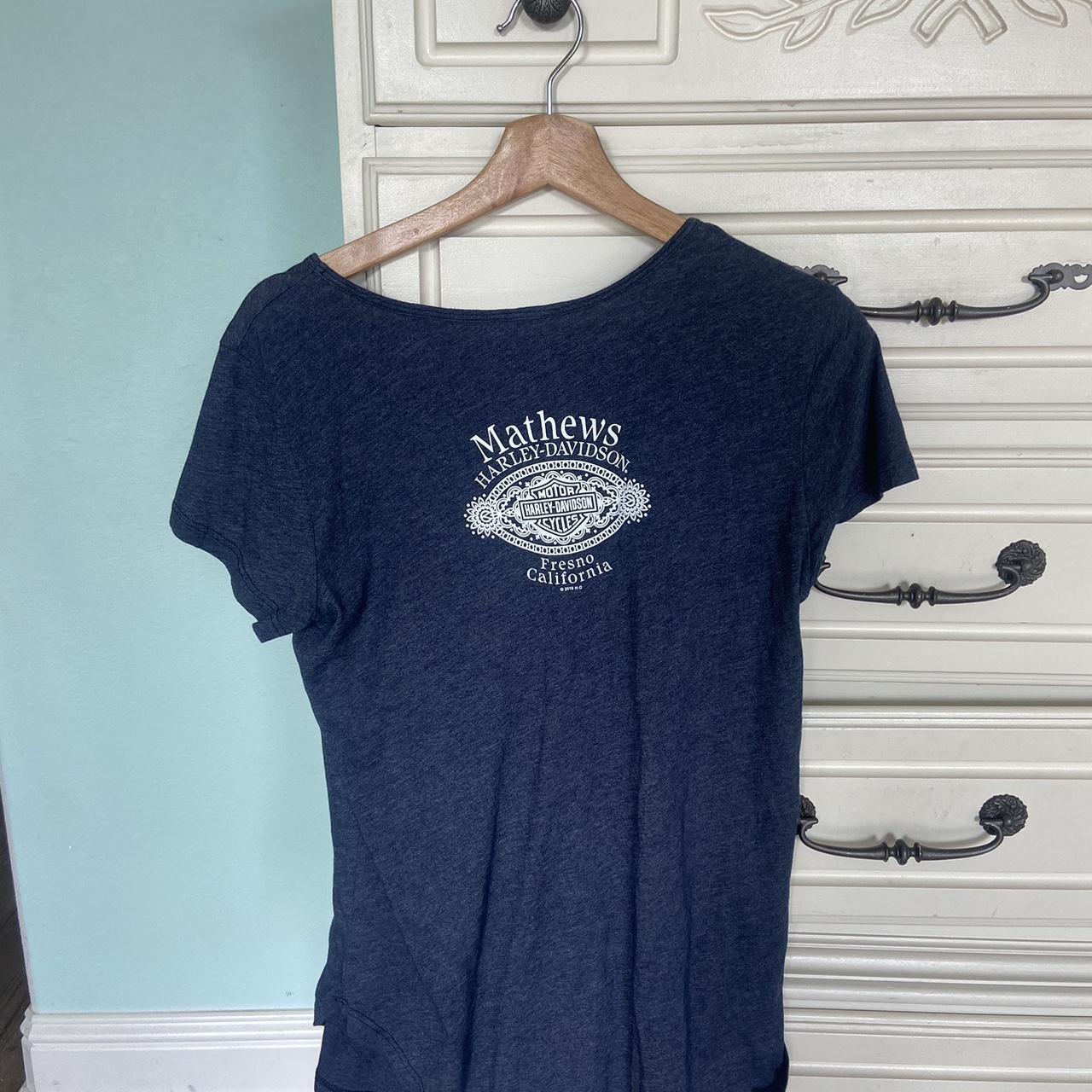 harley davidson red, white, and blue tee $4 shipping - Depop