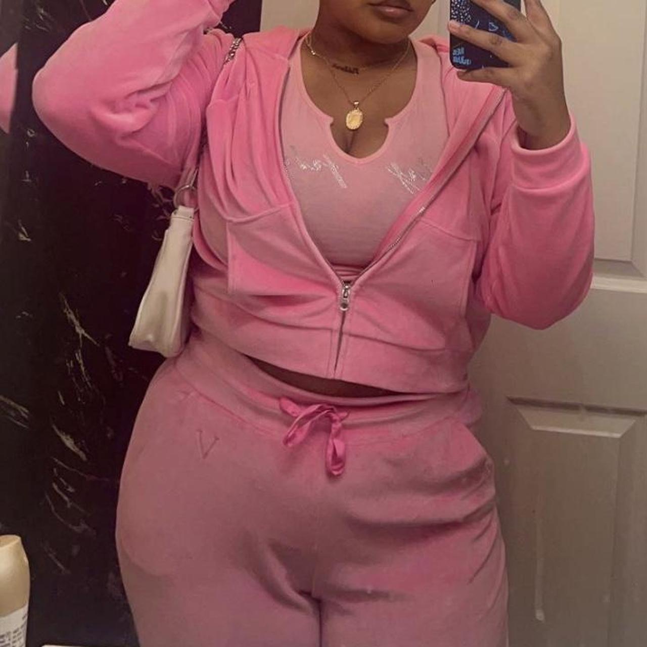 Victoria Secret Bubblegum Pink Velour Tracksuit