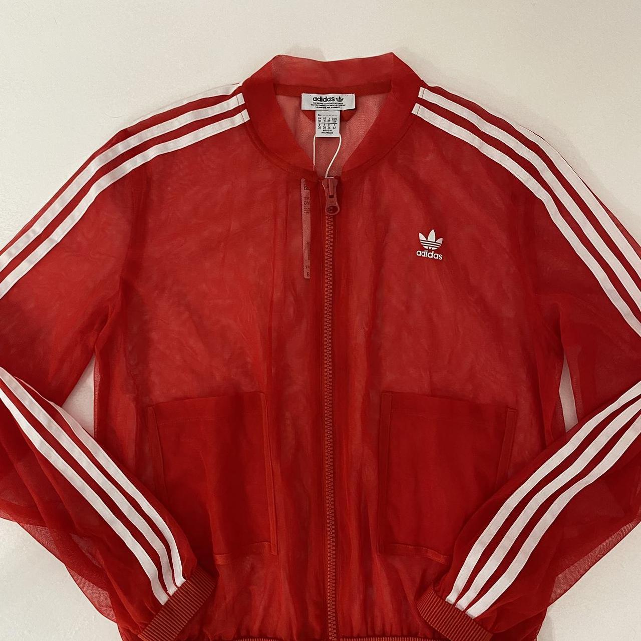 Adidas Originals Sleek mesh tulle track jacket. Size