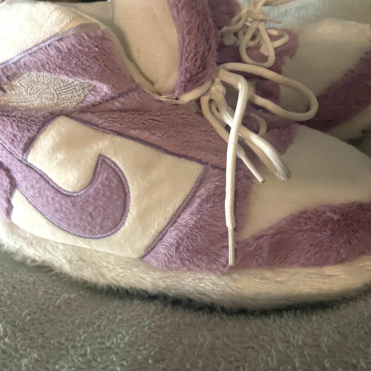 Purple jordan sale slippers