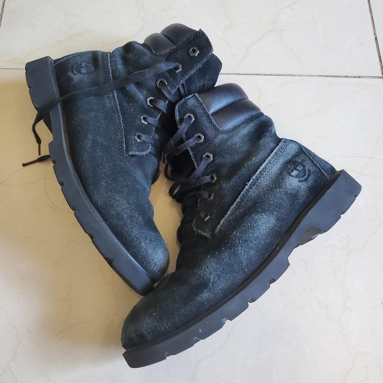 All Black Timberland Boots Size 7M Size 8.5W Might... - Depop