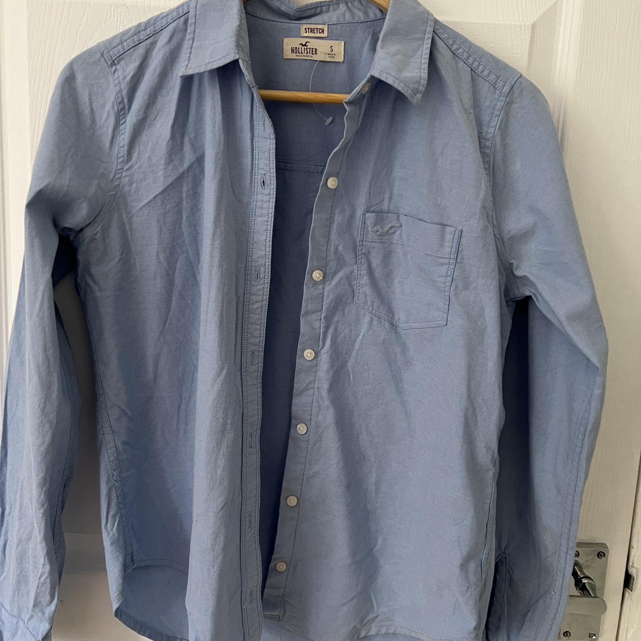 Light blue hollister best sale shirt