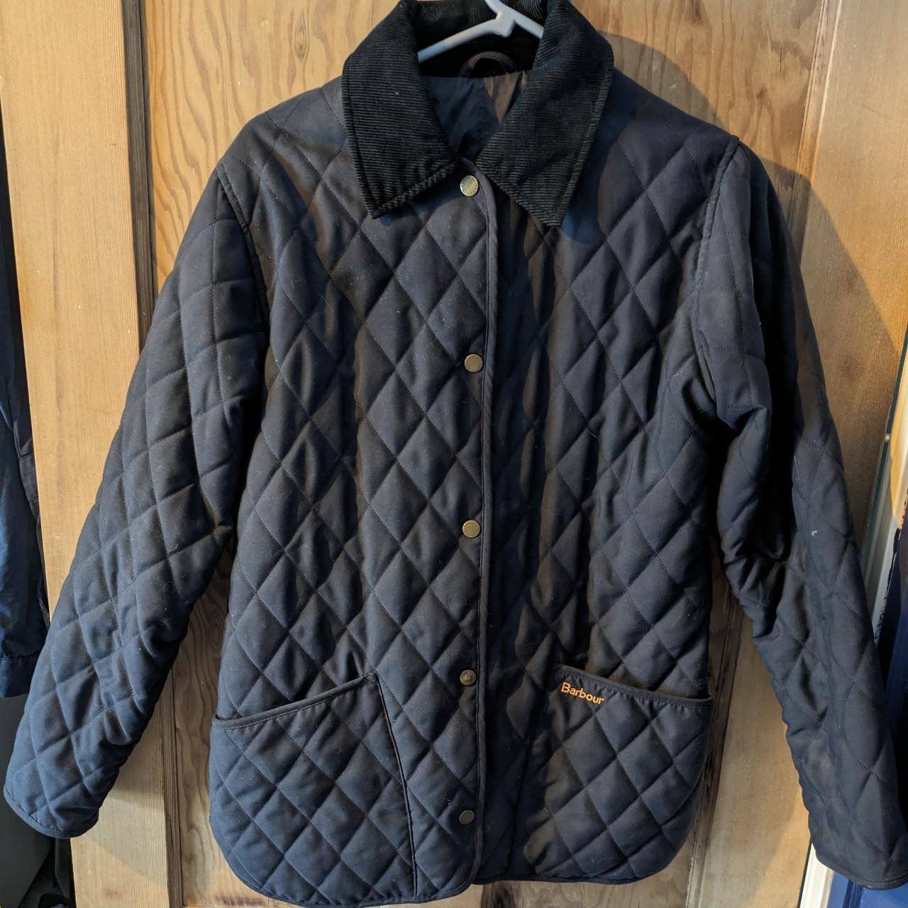 Navy Barbour jacket. Quilted, good condition. All... - Depop