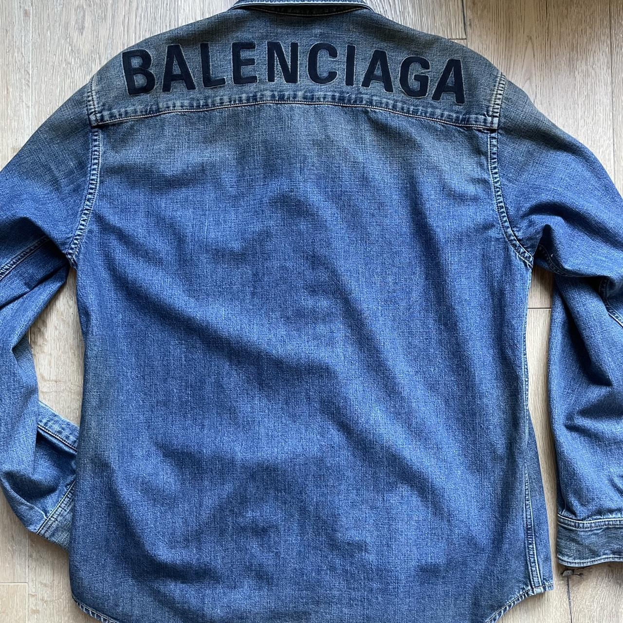 Balenciaga jean shirt hotsell