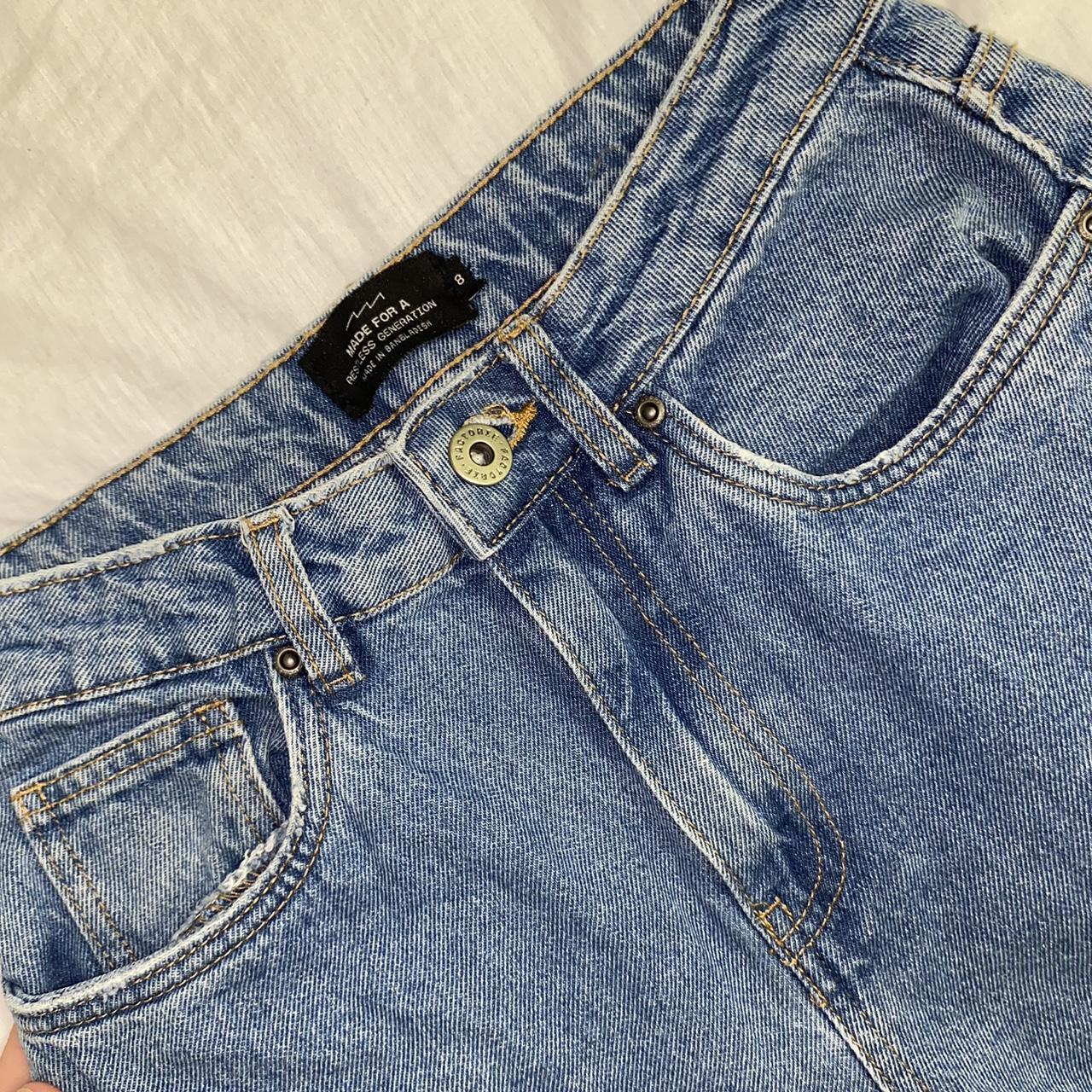 Wide leg blue jeans - veryy high waisted - size... - Depop