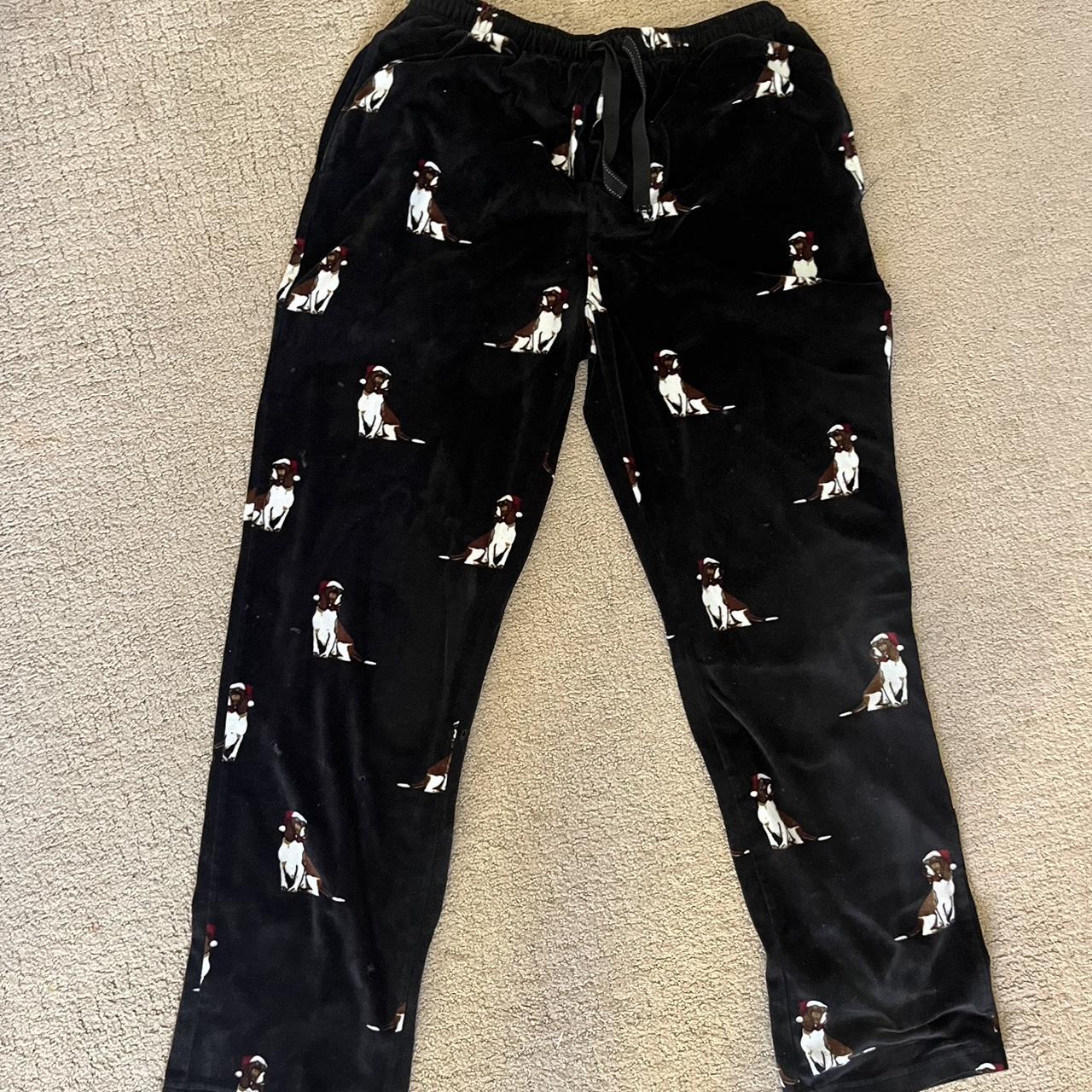 dog santa hat pajama pants - Depop