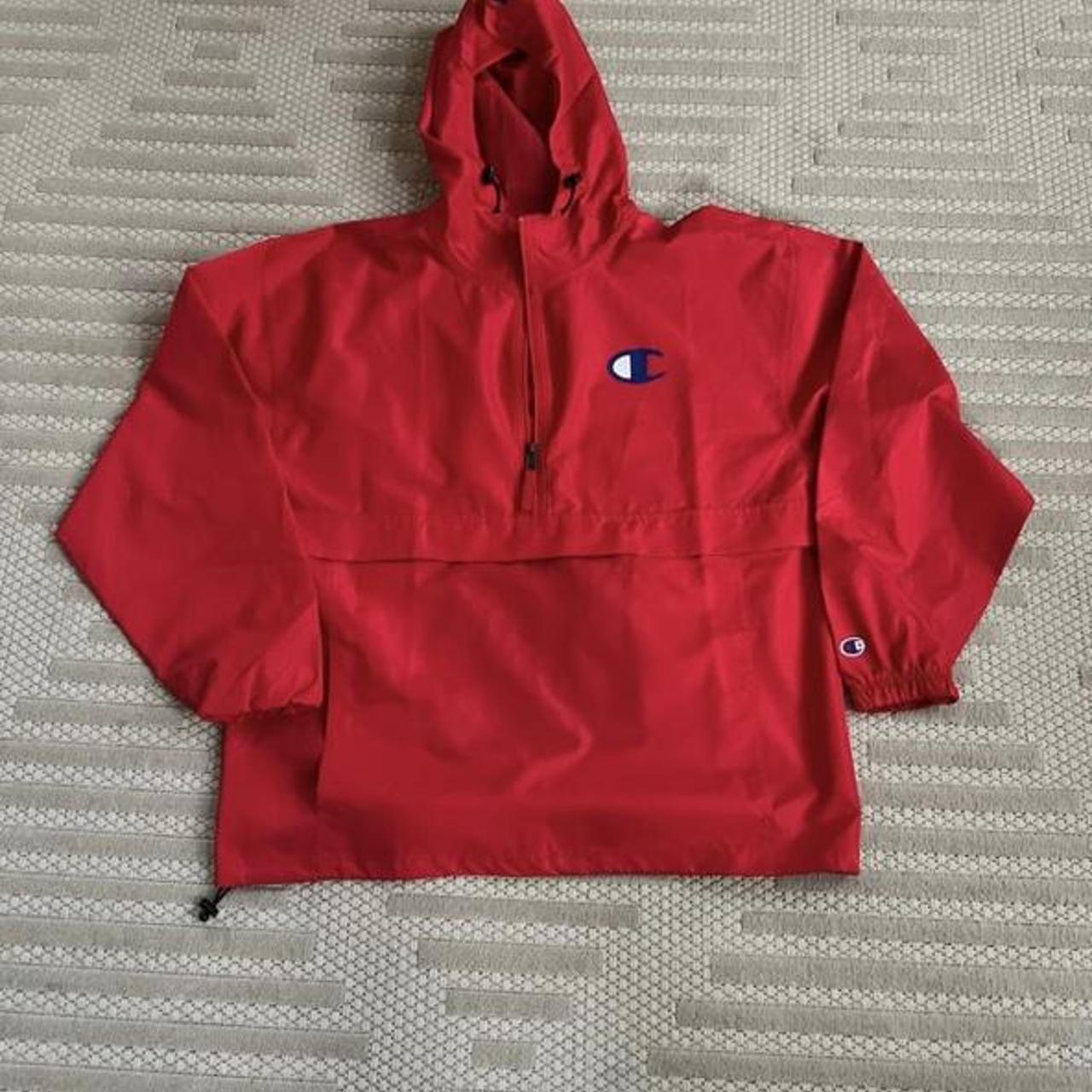 Champion packable cheap jacket red