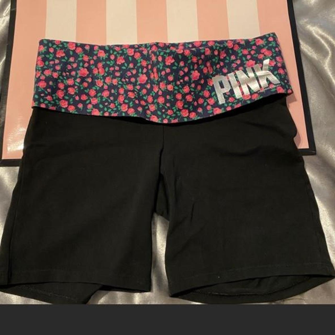 Pink yoga shorts victoria's secret on sale