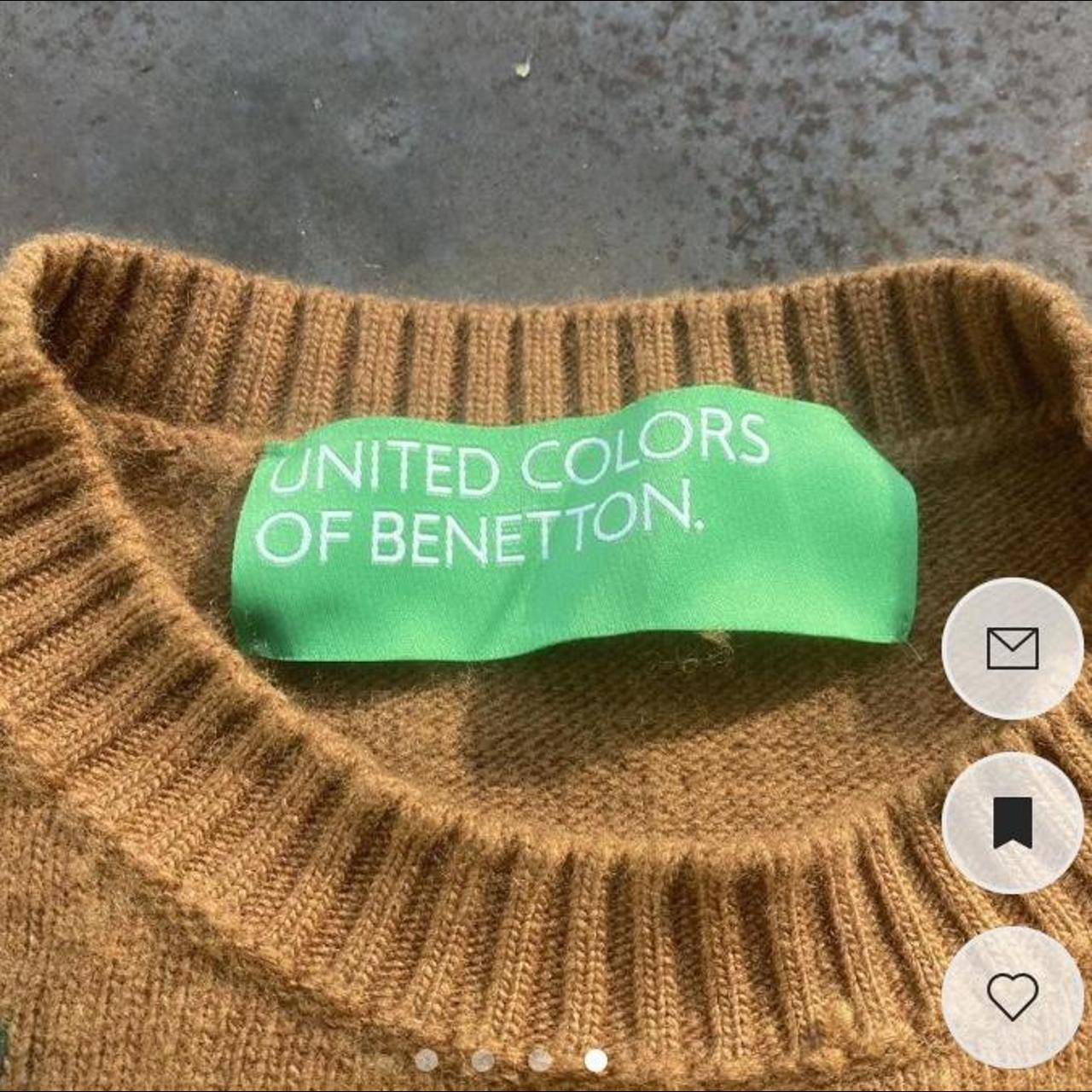 Modern United Colors Of Benetton Teddy Bear Sweater Depop   P0 