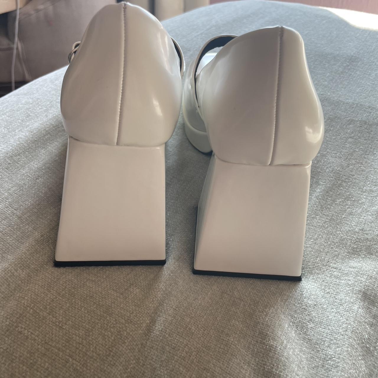 Monki white Mary Jane platform heels Size 5 (38),... Depop