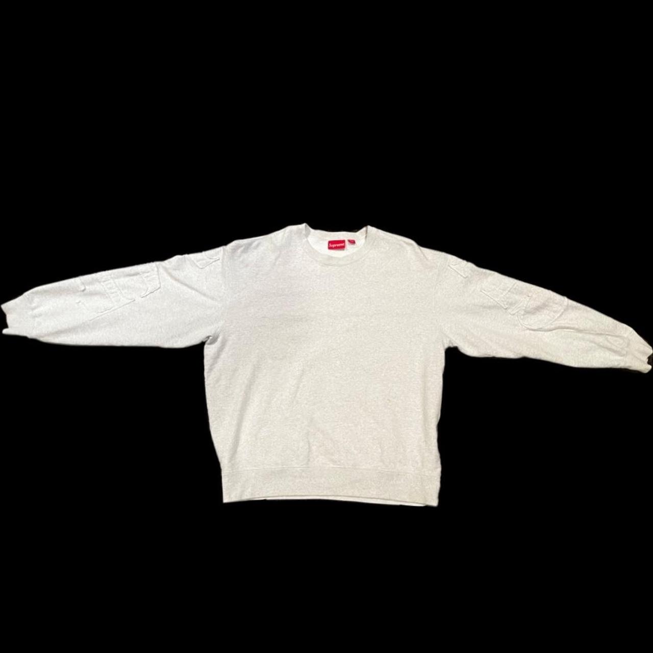 Supreme Tonal Applique Crewneck in Ash Grey.... - Depop