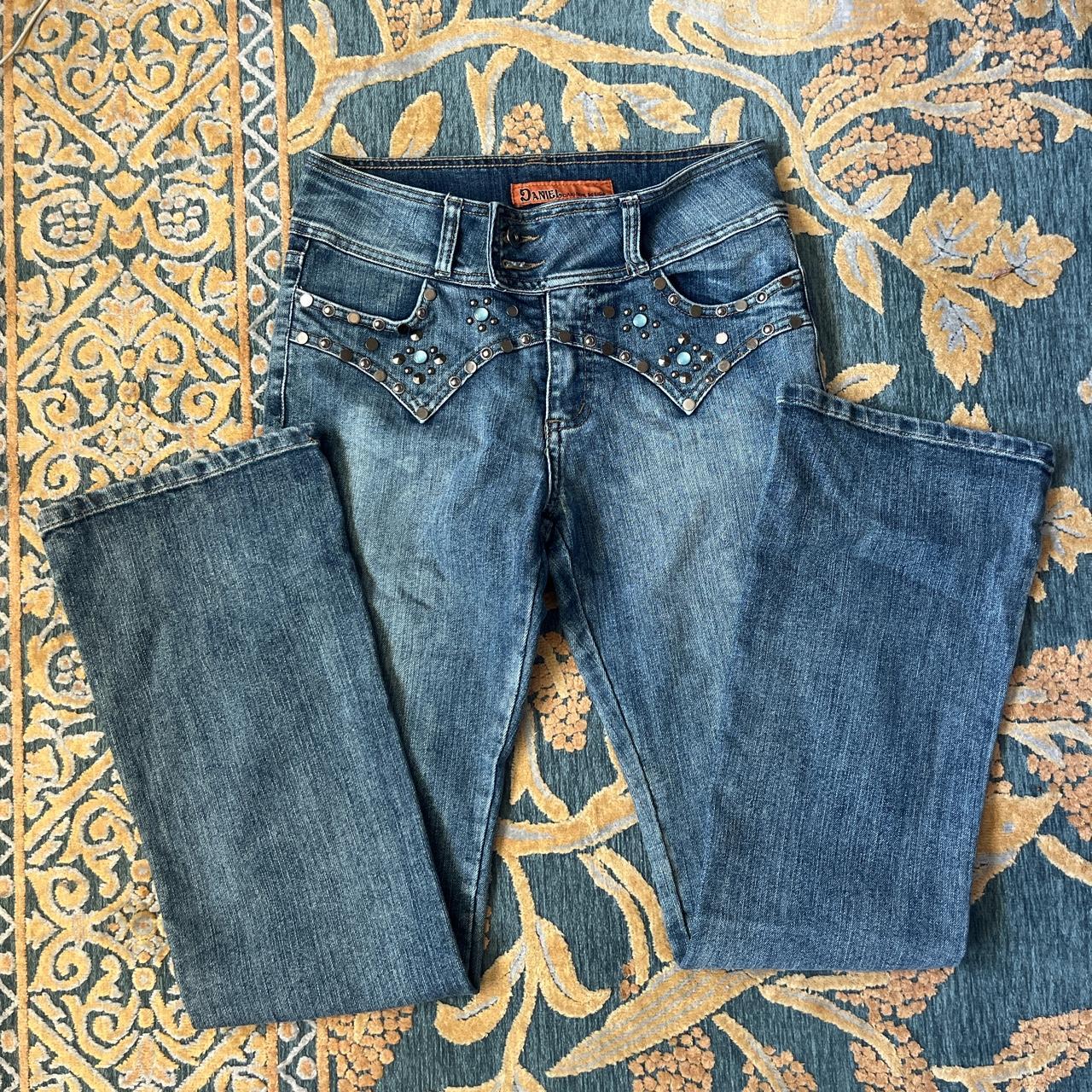 vintage daniel’s original design gemmed jeans. low - Depop