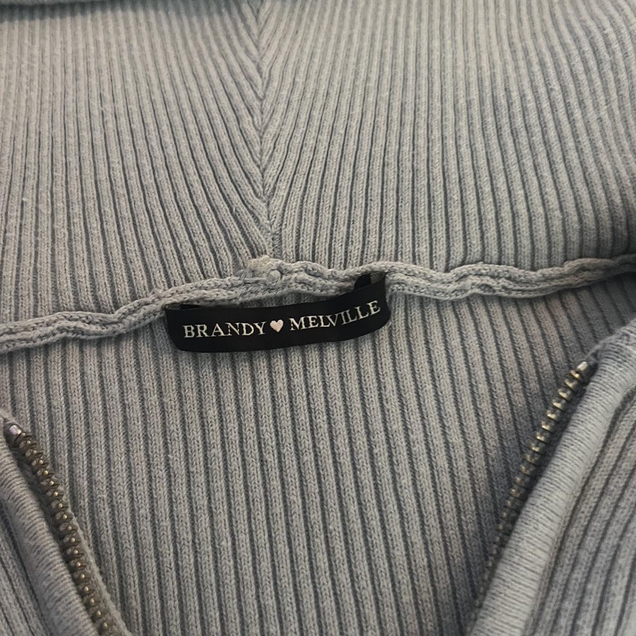 brandy melville zip up jacket 🩵 baby blue // double... Depop