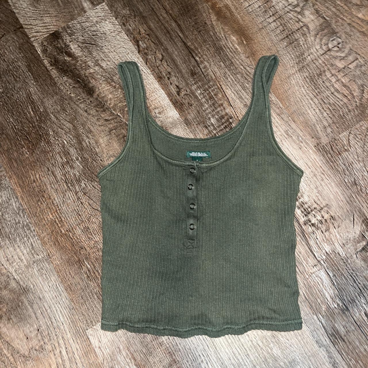 Olive green, wild fable, tank top - Depop