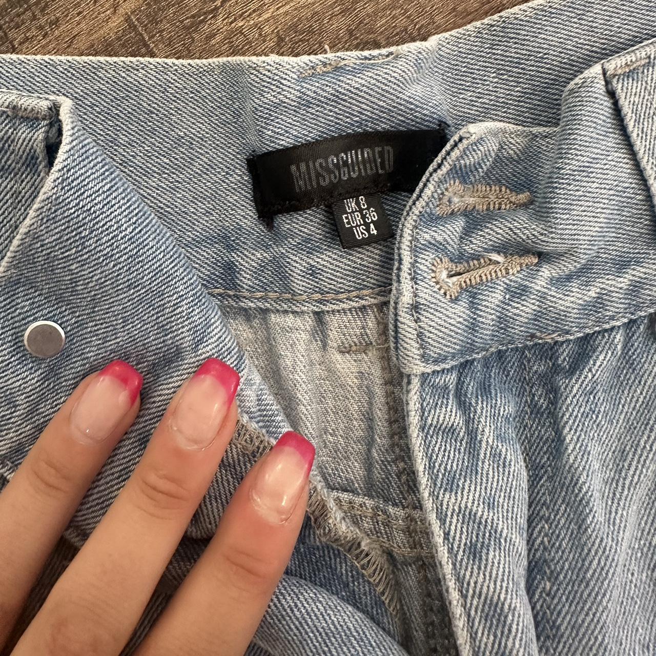 Misguided high waisted denim shorts, Size but I’m