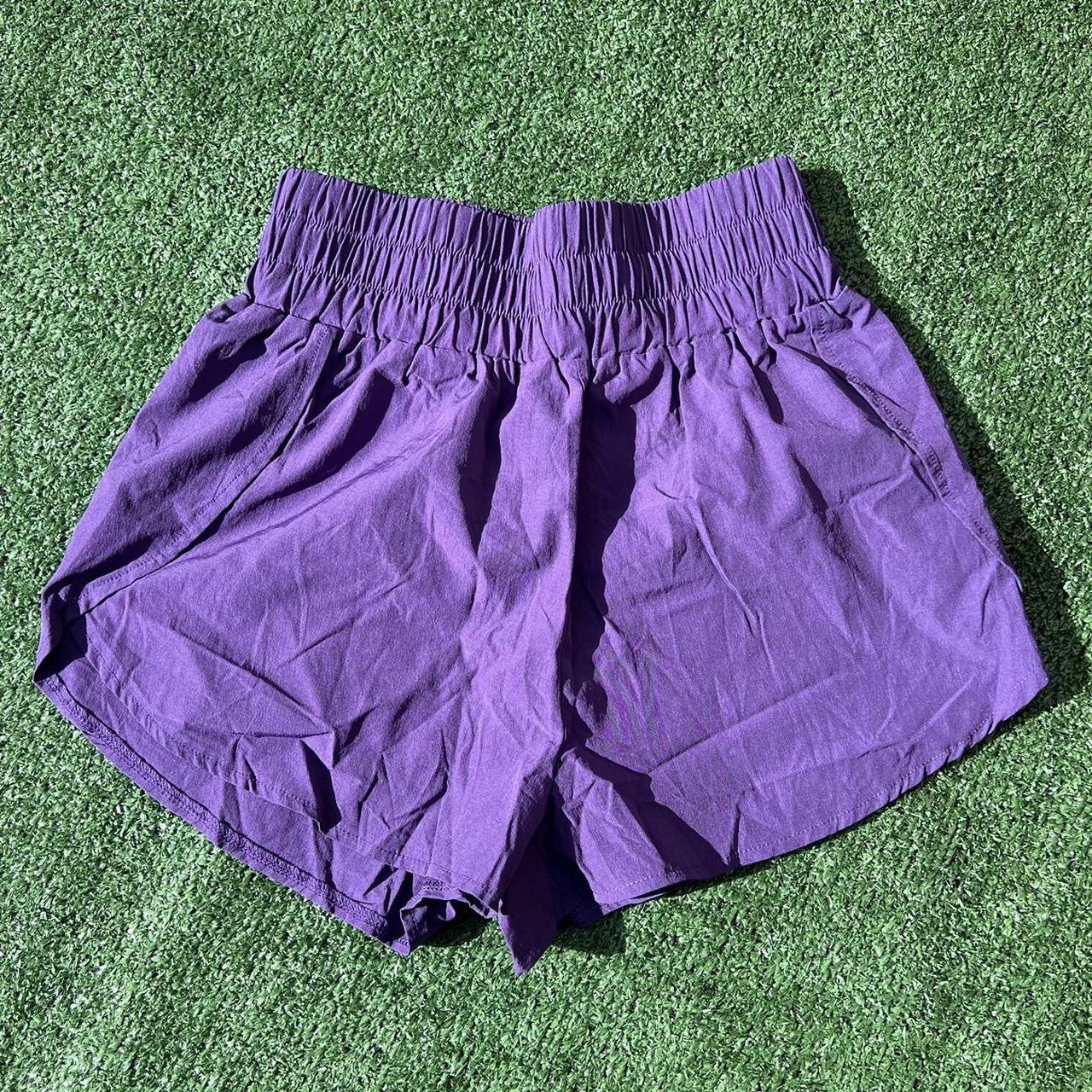 Dark purple athletic shorts. Has a 3in inseam. No... - Depop