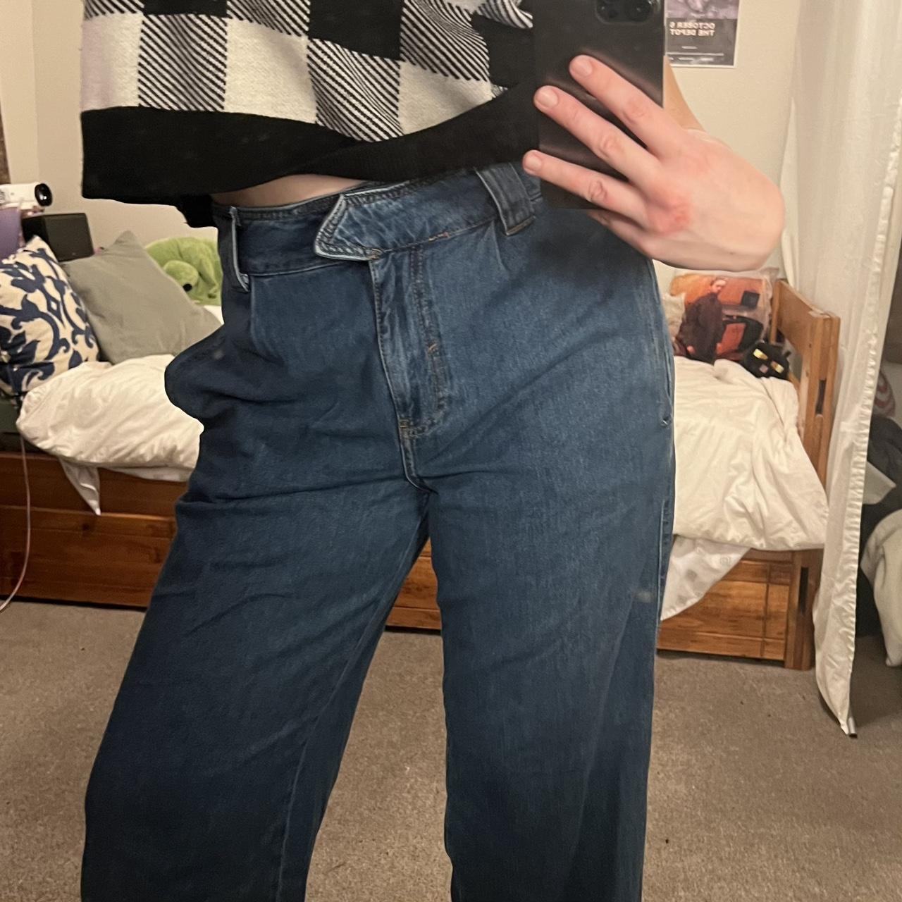 Wide leg River island jeans Size 10 US (14... Depop