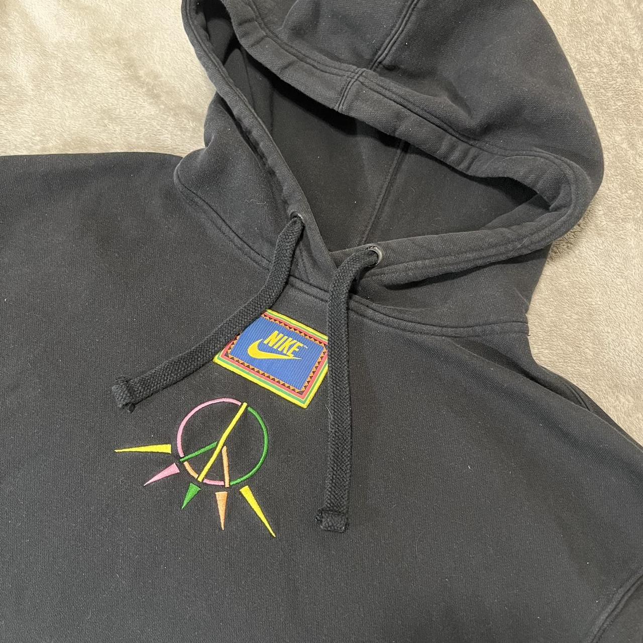 Nike black peace print hoodie nike hoodie. Depop