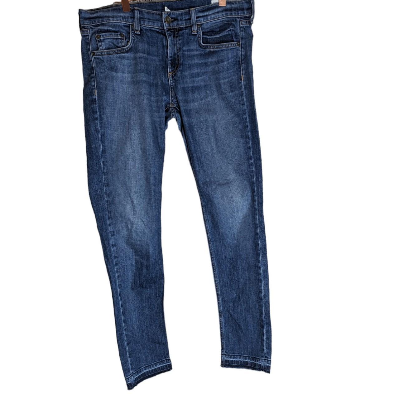 Rag & Bone skinny jeans with frayed bottoms Size:... - Depop
