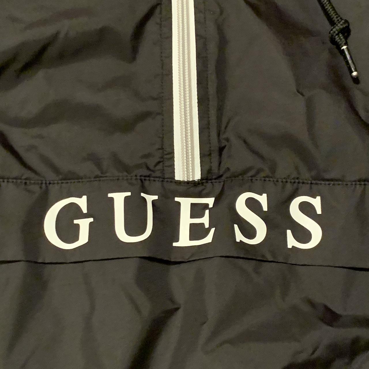 Guess Men's White and Black Jacket | Depop