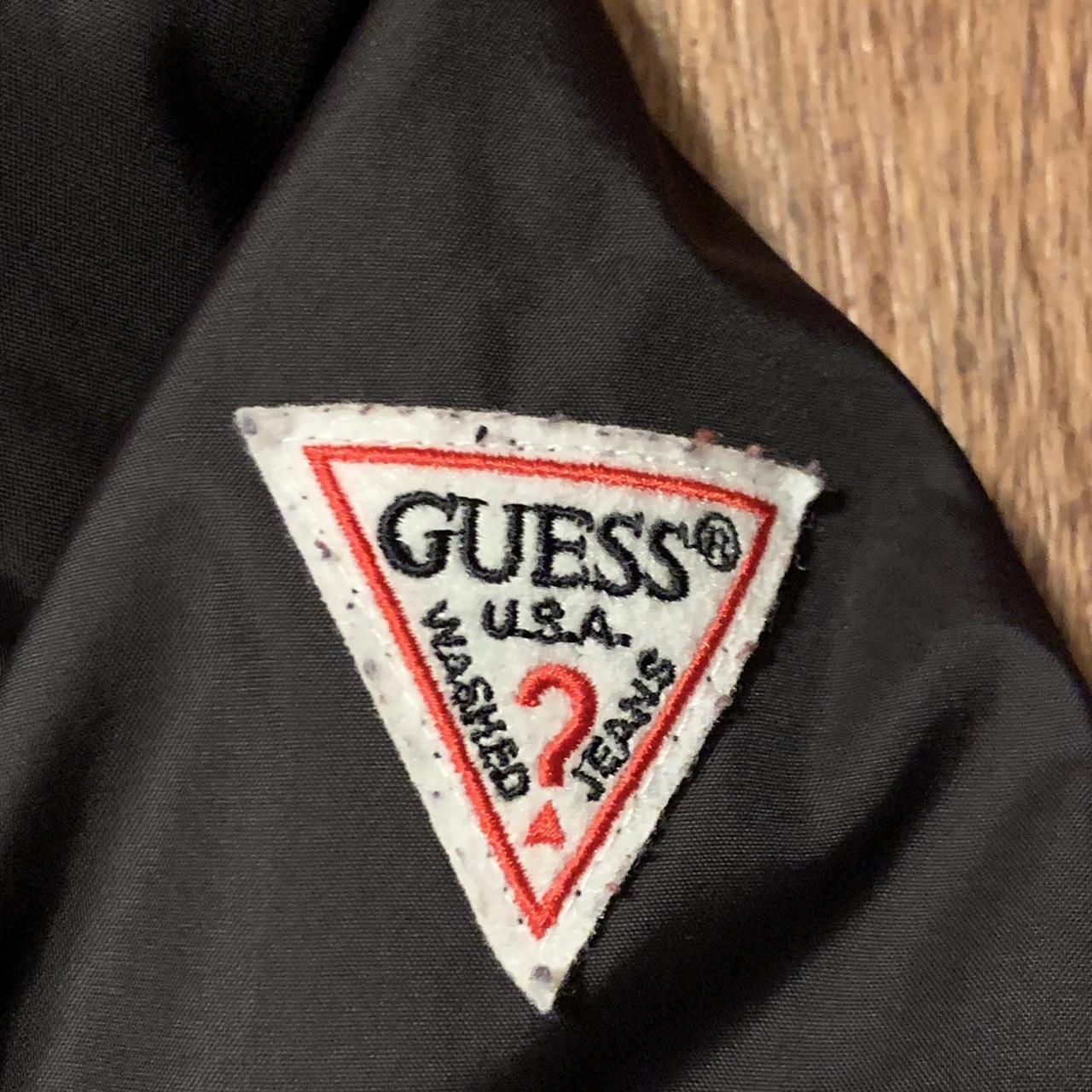 Guess Men's White and Black Jacket | Depop