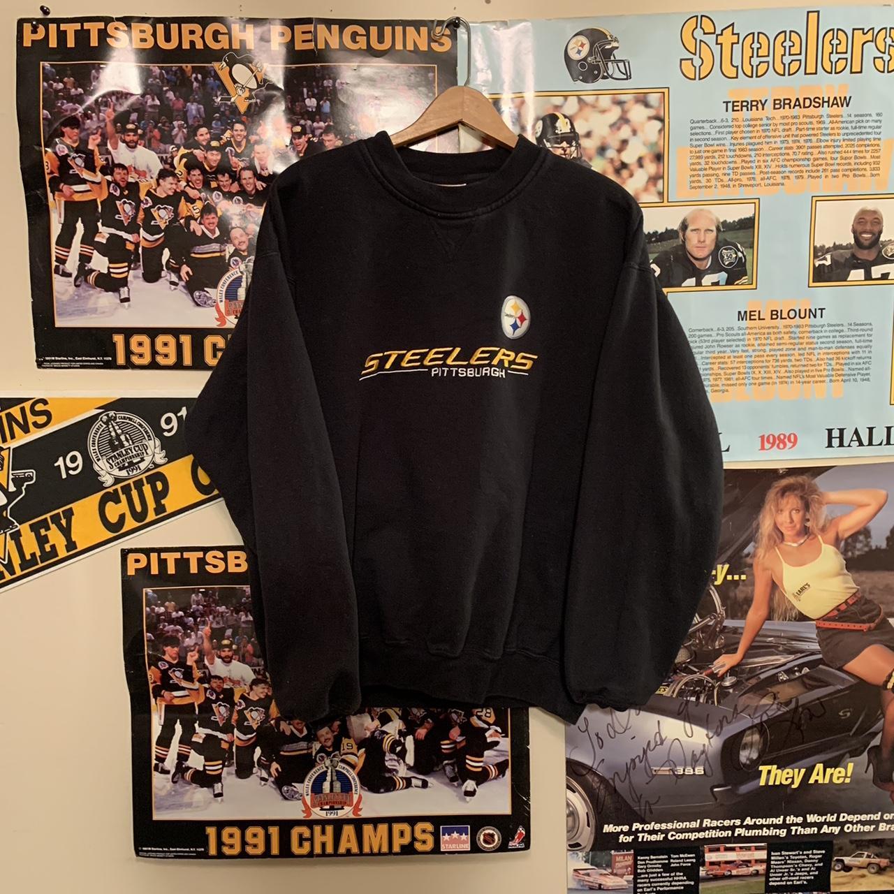 Pittsburgh Steelers NFL throwback hoodie Size: - Depop